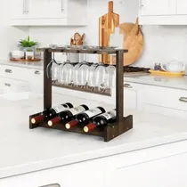 Comprar Vinera De Mesa Para Vino Tinto, De Pino  4 Botellas