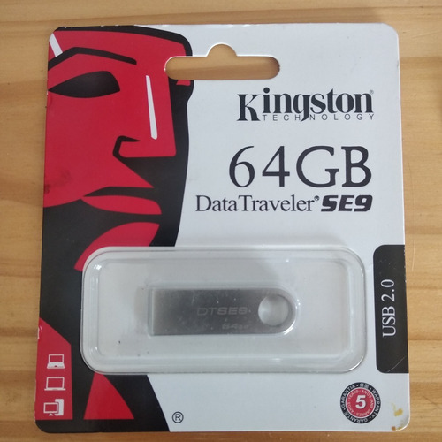Imagen 2 de 4 de Pendrive Kingston Se9 64 Gb Usb 2.0 Nuevo Original Envios