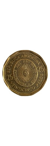 Moneda De 25 Pesos Año 1965. Primera Moneda Patria. (Usado)