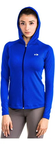 Sudadera deportiva transpirable con capucha para mujer