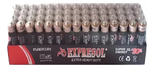 Pila 1,5v Aa Caja De 60 Pilas Doble A Comunes Salinas