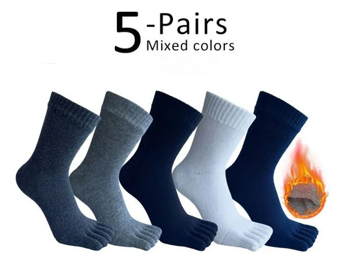 5 Pares De Modelos De Calcetines De Cinco Dedos Para Hombre