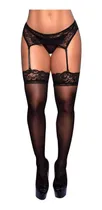 Comprar Cinta Liga Sexy Calcinha Acoplada Sensual Rendada + Meia