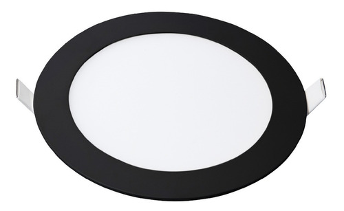 Panel Led Embutir Spot Techo Redondo Negro 18w 1450lm 