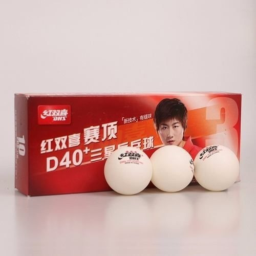 Nova Bola Tênis De Mesa Plástico Dhs D40+ 3 Estrelas 10 Unid