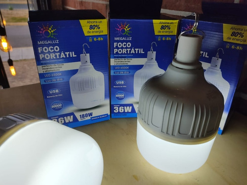 10 Foco De Emergencia Recargable Led 36w Usb 8-6h Portatil