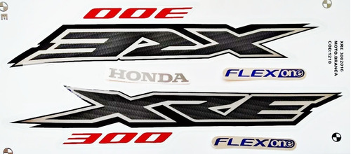 Kit Adesivo Jogo Faixas Moto Honda Xre 300 2016 Branca