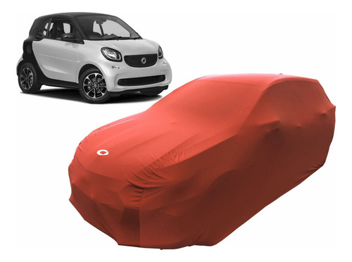 Capa De Tecido Carro Smart Fortwo Cor Vermelha