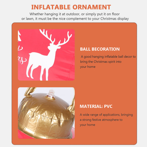 Bola De Navidad Inflable Para Decoración Exterior, Bola Gran