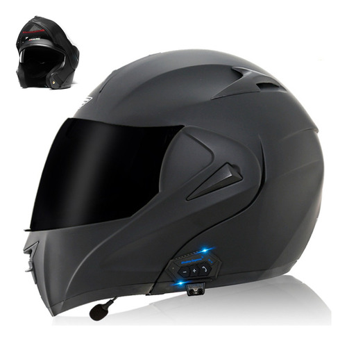 Casco Para Motociclista Abatible Bluetooth Certificado Dot
