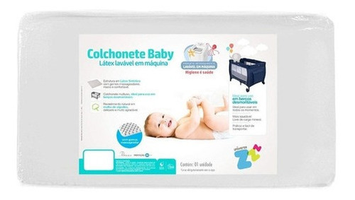 Colchonete Colchão Bebê P/ Berço Berços Desmontáveis Lavável