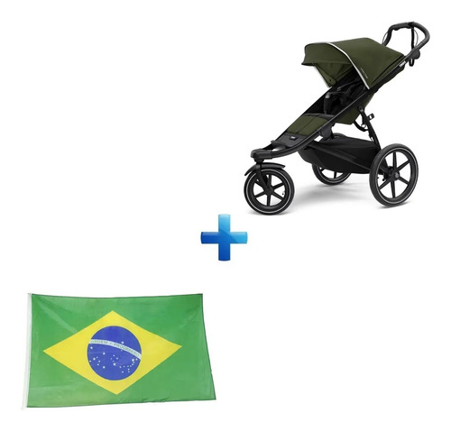 Carrinhos Bebê Urbano Thule Glide 2 Preto E Verde + Brinde