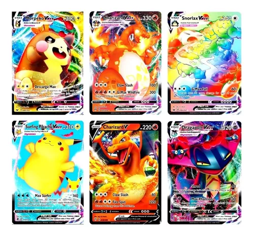 Kit 100 Cartas Pokemon Aliados Gx Vmax V Shiny