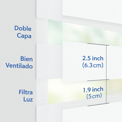 Persiana Enrollable Doble Capa Tipo Cebra 120x200cm