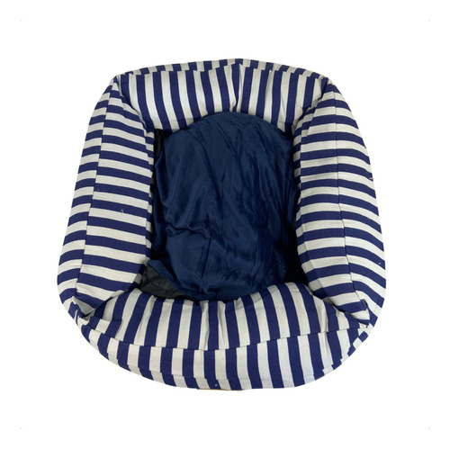 Cama Pet Para Cachorro E Gato 64x64cm 100% Lavável Azul Escu