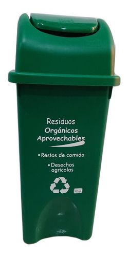Imagen 2 de 2 de Caneca Papelera Plástica De 35 Litros Para Residuos