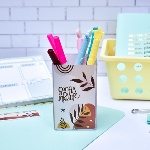 Imagen 2 de 4 de Set Organizador De Escritorio Taco Lapicero Anotador Regla