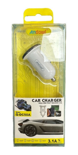 Imagen 1 de 2 de Cargador De Carro Usb Andowl 3.1a Q-dc50a