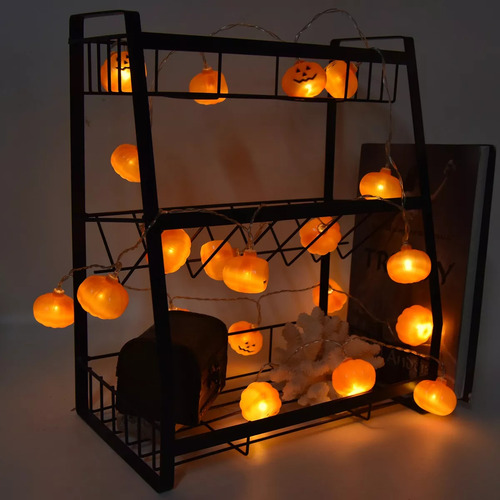 Adornos Decorativos De Calabazas Con Luces De Halloween De 3