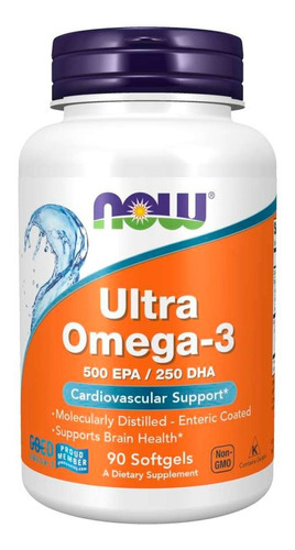 Ultra Ômega 3 Now Foods (90 Softgel) 500 Epa E 250 Dha Saúde