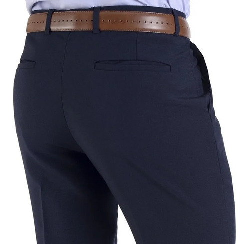 Imagen 4 de 5 de Pantalón Yale Hombre Vestir Liso Sin Pinzas Recto Marquiz