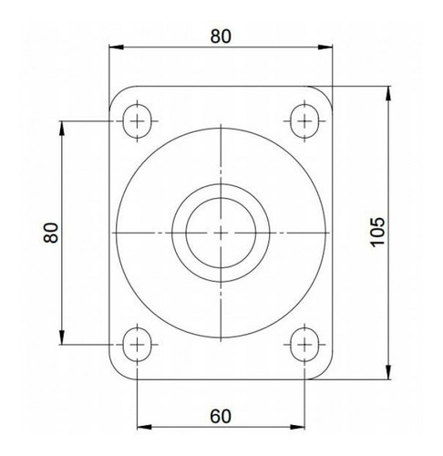 Imagen 2 de 2 de Adam Hall Rueda De Goma 100 Mm Sin Freno Pesada Rack Dj