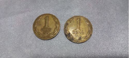 Moneda De 1 Peso Chilena Lote De 2 Unidades 
