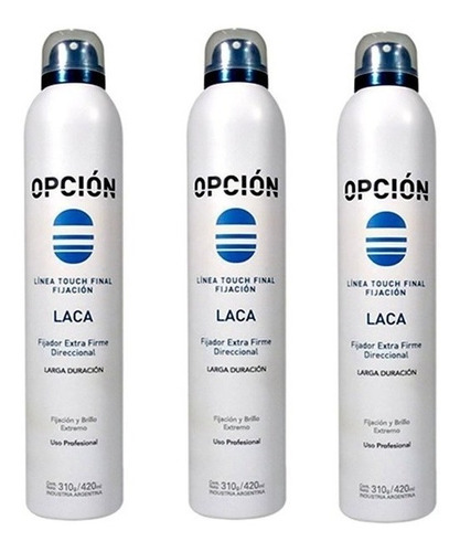 Kit Laca Fijador Spray Aerosol Opcion Extra Firme 420cc X 3