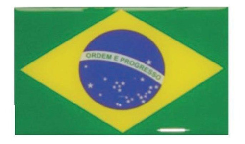 Adesivo Resinado Bandeira  Do Brasil 5x8 Cm