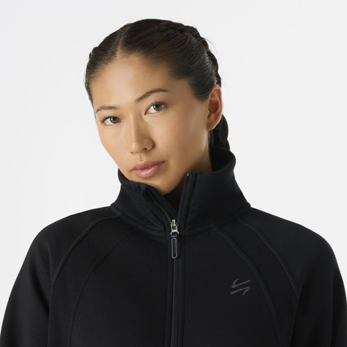 Poleron Deportivo Cierre Completo Mujer Cool Down Negro