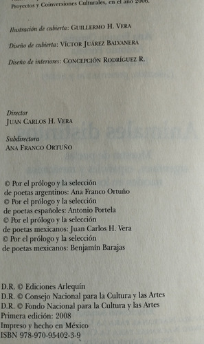 Animales Distintos Juan Carlos H Vera Libro P (Usado)