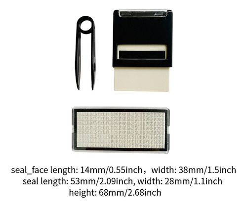 Slot Flip Back Ending Stamp Kit De Sello 14 Mmx38mm Negro