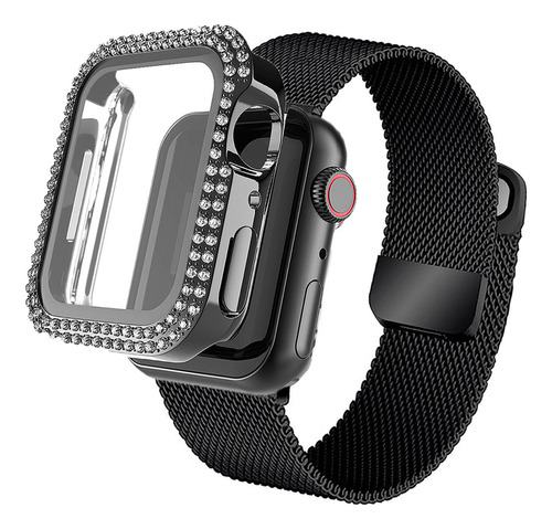 Correa De Acero +case Protector Para Apple Watch Smart Watch
