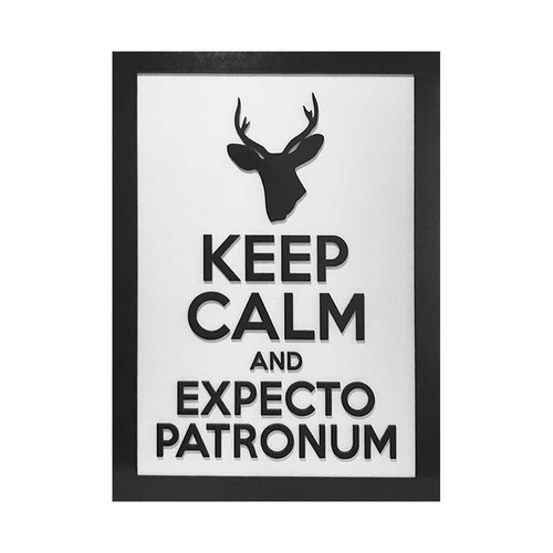 Quadro Decorativo ''expecto Patronum'' 40x30 Com Base