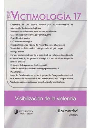 Serie Victimología 16. Prevenir Factores De Victimización, De Marchiori, Hilda. Comp.. Editorial Brujas, Tapa Blanda, Edición 1 En Español, 2013