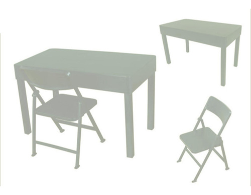 1:6 Balança Mesa Banqueta Ornamentos Adereços Mini Cinza