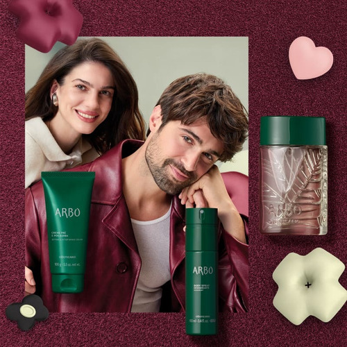 Kit Presente Dia Dos Namorados Arbo (3 Itens) - O Boticário Fragrância Masculina Fougère Fresca