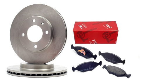 Kit Discos Freio + Pastilhas Gol 1.6 / 1.0 16v 2000 01 02