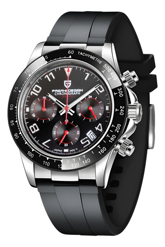 Reloj Pagani Design Pd-1687 Deportivo Elegante Taquimetro Negro Negro Negro