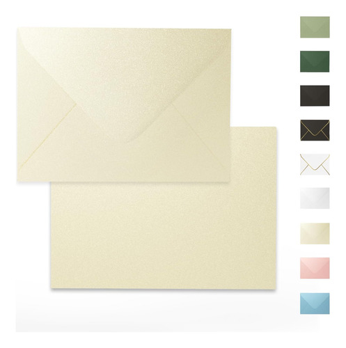 Sobres De Invitación De Boda 5x7-100 Sobres Goefun Color Cre