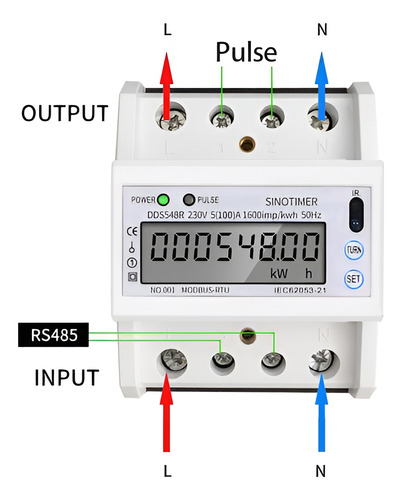 Medidor De Energia Monofasico Dds548r.