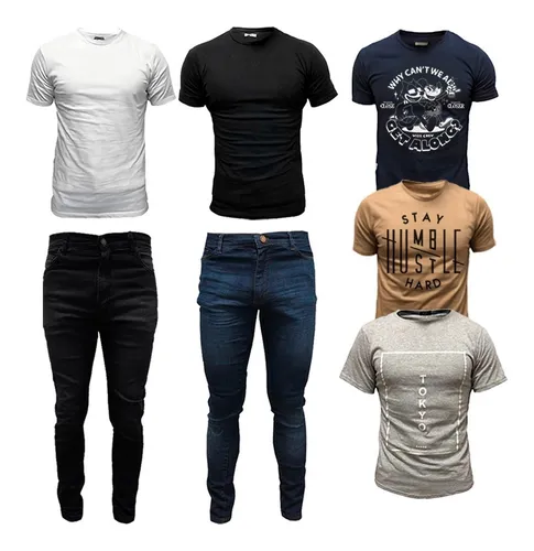 entrega a domicilio mensual Golpeteo Combo Remera Mas Jeans Hombre | MercadoLibre 📦