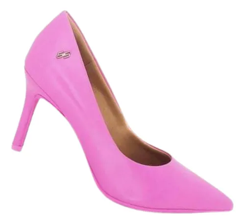 Scarpin Salto Alto Rosa usaflex