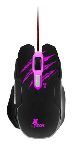 Mouse Gamer Xtech Xtm-610, 6 Botones, 3200dpi, Wired, Usb