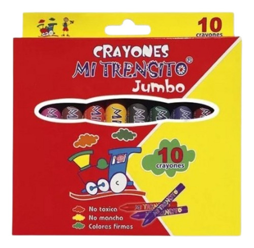 Crayola Crayones Jumbo Mi Trensito X 10 Colores X 3 Cajas