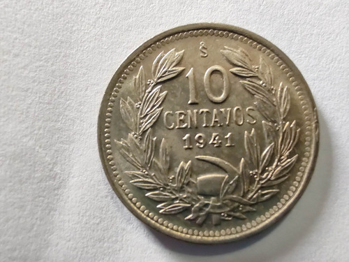 Moneda Chile 10 Centavos 1941 Unc (x1100-x1001 (Usado)