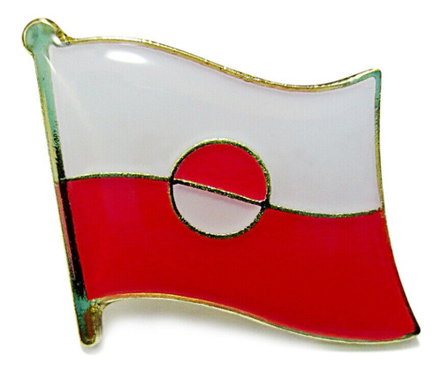 Pin Metalico Broche Bandera  Groenlandia Pasaporte Pais