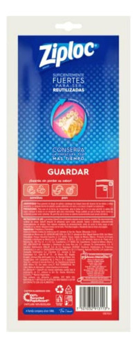 Ziploc Bolsas Reutilizables, Guardar Grandes, Pestañas