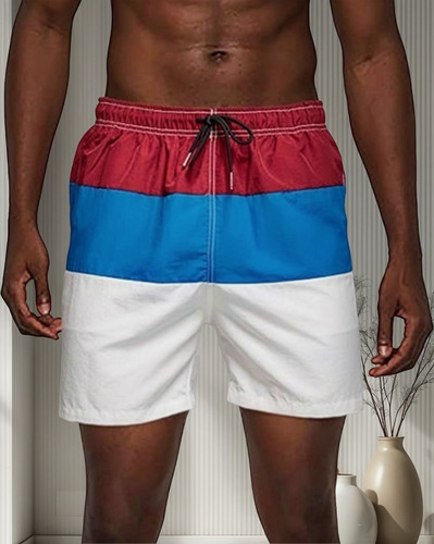 A Traje De Baño Con Secado Rápido For Hombre, Ideal P/playa