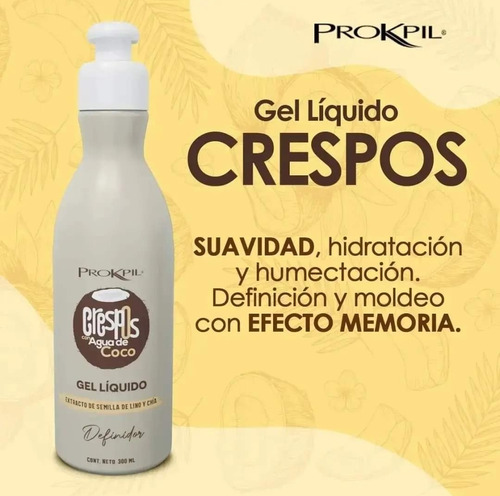 Gel Líquido De Crespos De Prokpil De Agua De Coco 